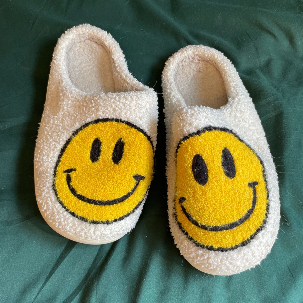The classic smiley face slippers